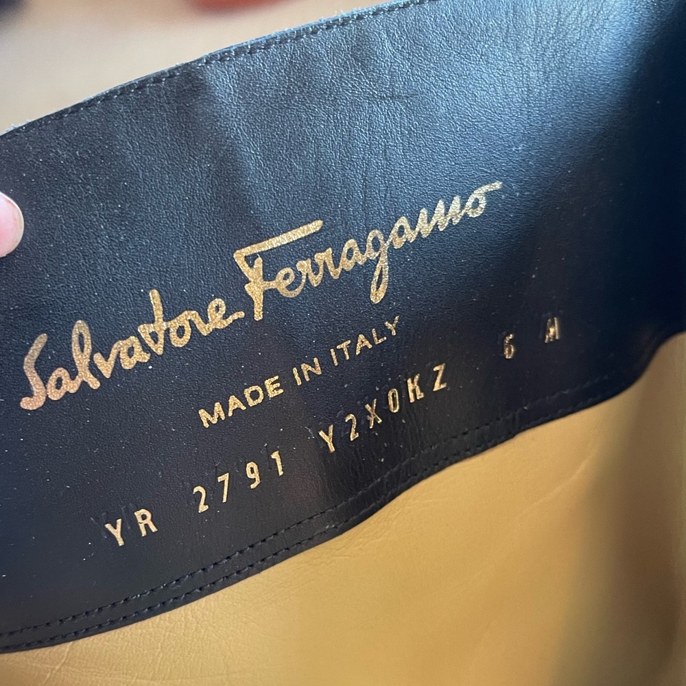Auth Salvatore Ferragamo knee high boots Size 6 - Picture 9 of 11